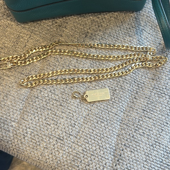 Coach Green Crossbody Bag with Gold Accents - Picture 5 of 5